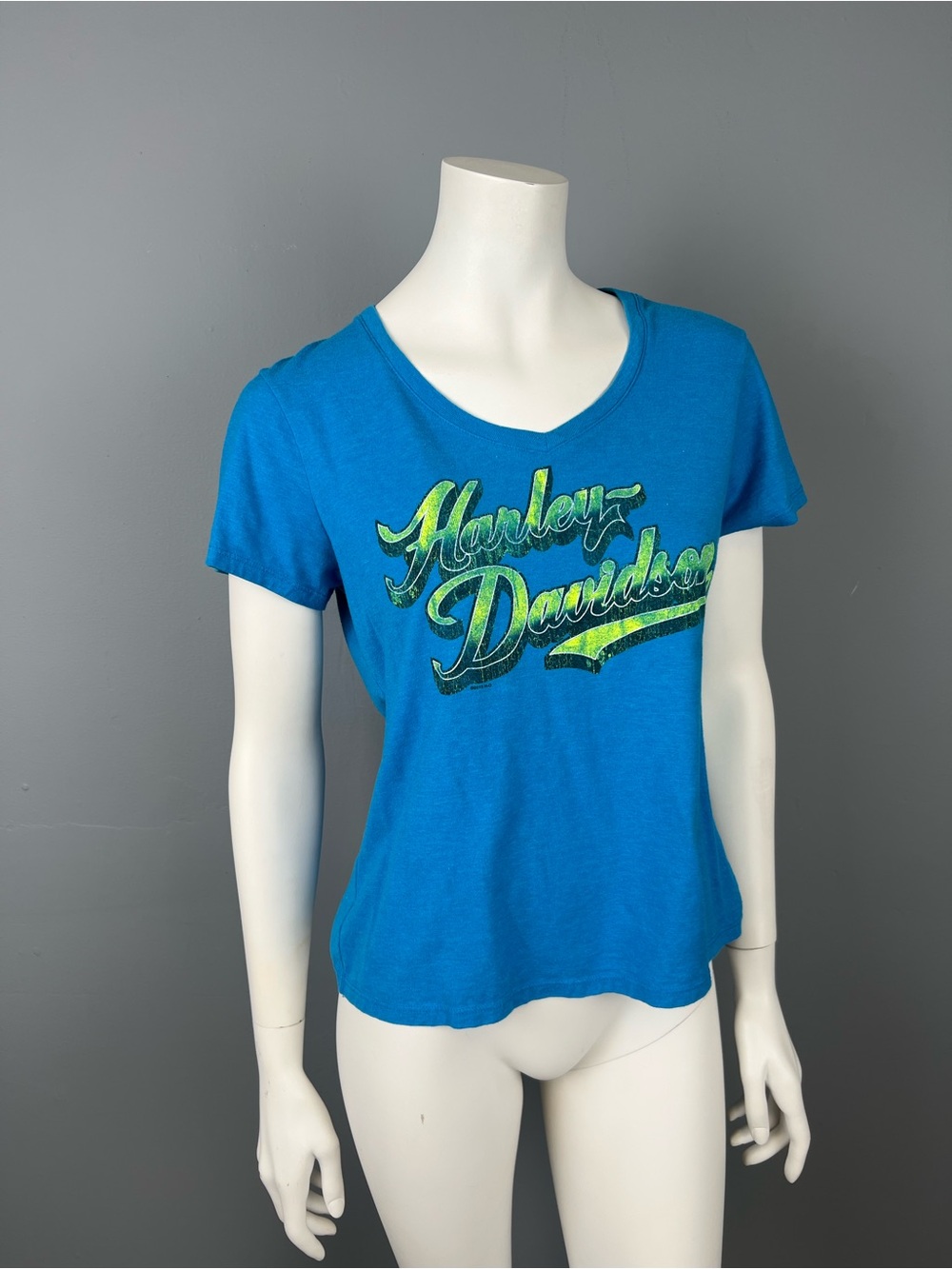 Harley-Davidson Bright Blue Short-Sleeve Graphic Tee